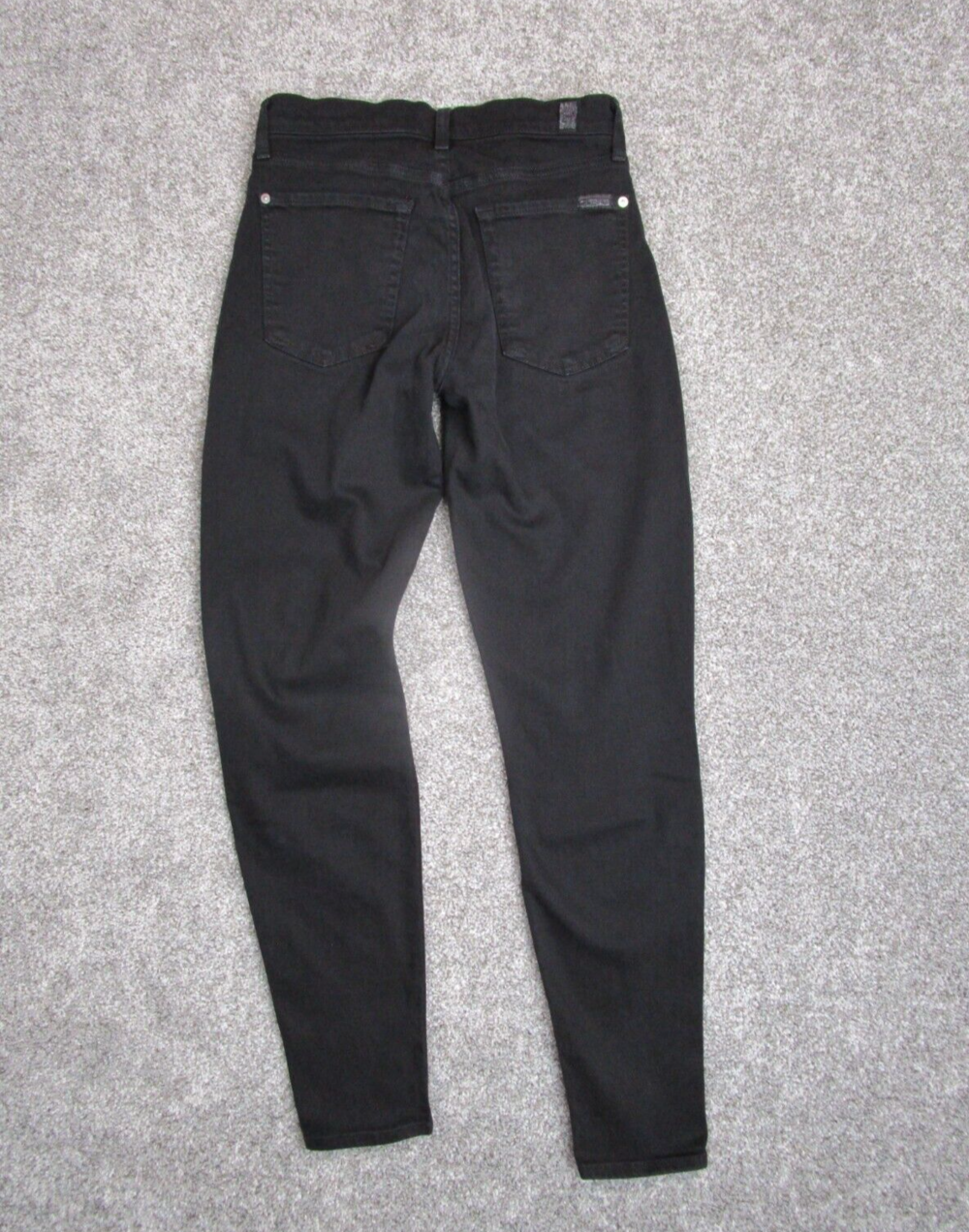 7 For All Mankind Jeans Women Sz 27 Black THE SKINNY Jeans Stretch Leggings